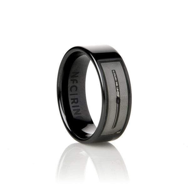 NFC Smart Ring with titanium and carbon fiber (04905_8N) – Rosler Rings